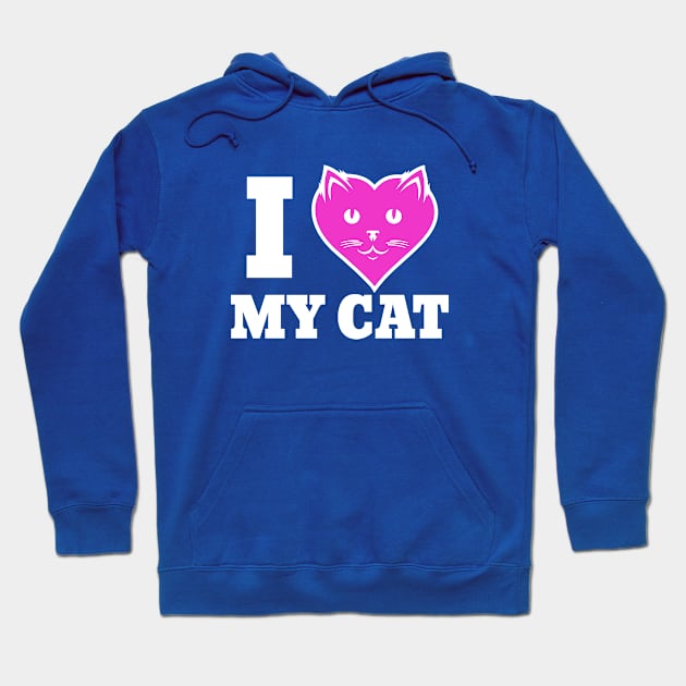 I Heart my Cat for Kittie Lovers Hoodie by MerchFrontier